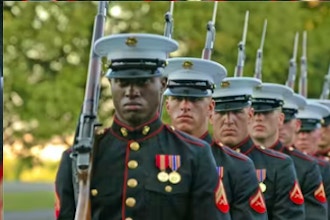 Marine Corps Sunset Parade at the Iwo Jima Memorial